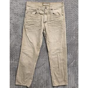Evolution In Design Jeans Mens Size 36x34 Stacked Y2K‎ Khaki Tan Denim Cotton
